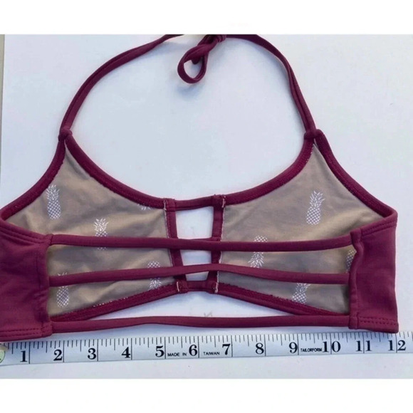 Midori Size Small Bikini Sangria Mau Loa Strappy halter tie Bikini Top … - Picture 3 of 5